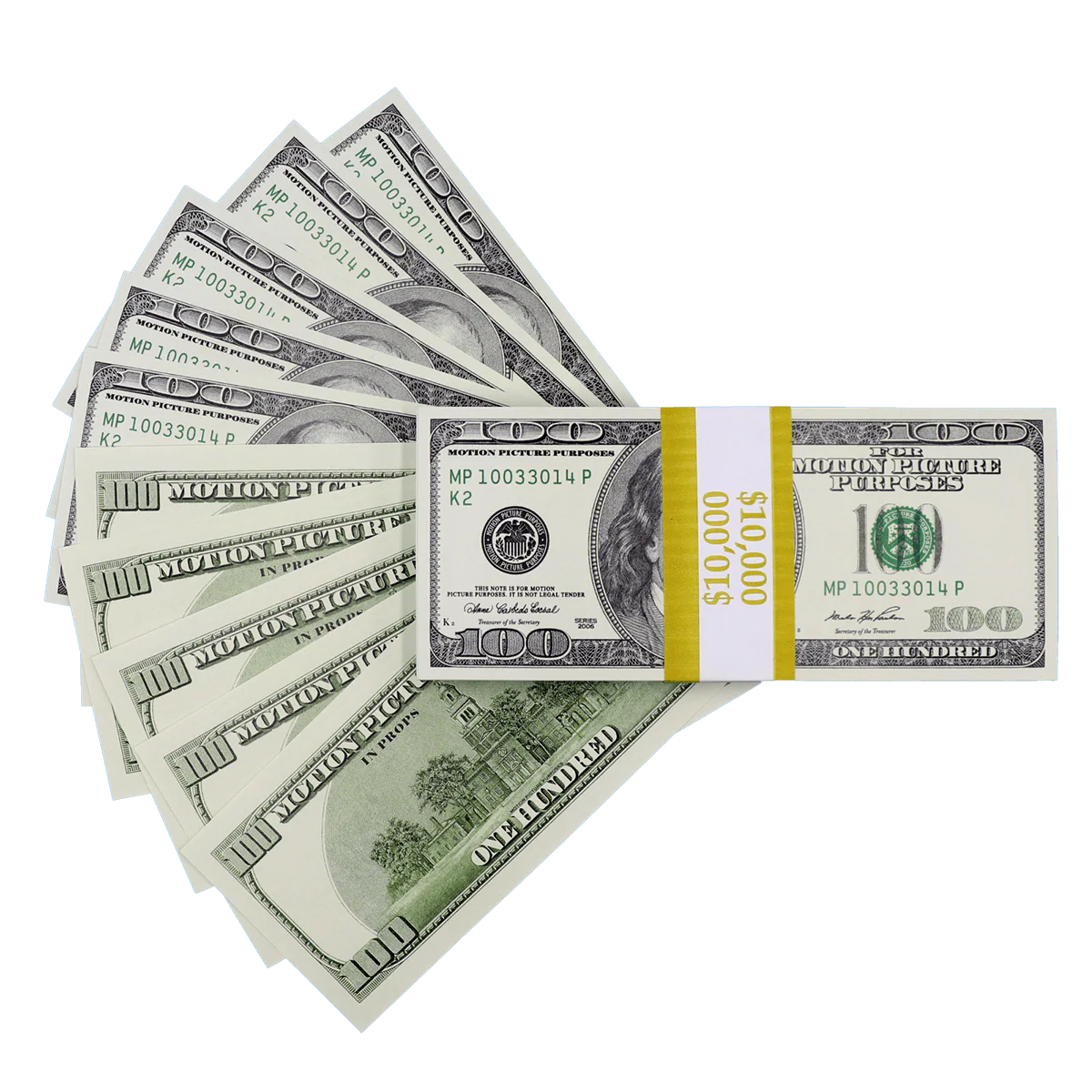 $10,000 Full Print 2000 Series Stack