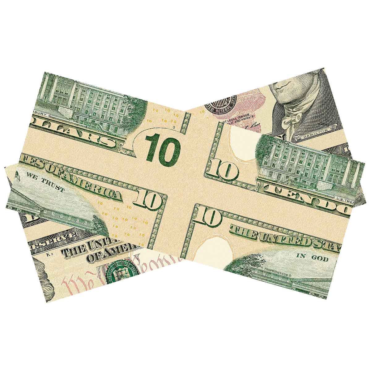 $10 Mis-Made Bills for Magic Tricks - Image 2