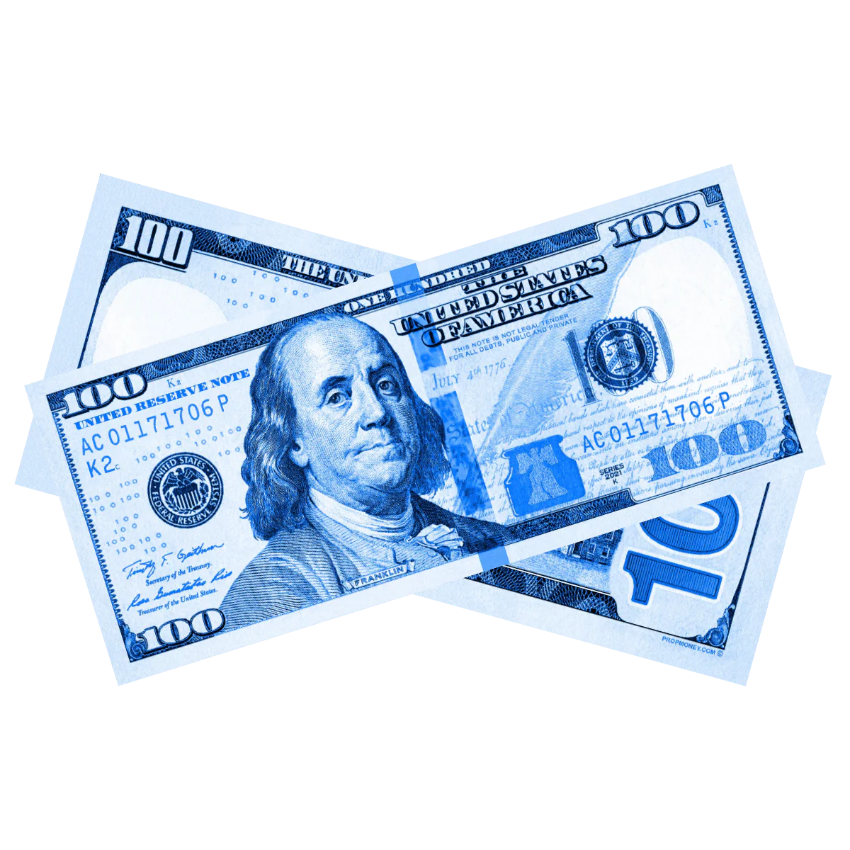 100x $100 New Series Blue Bills