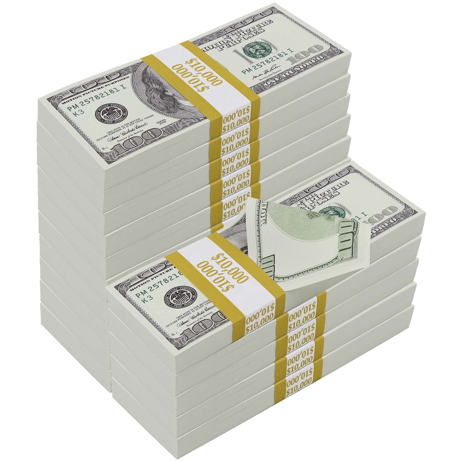 $150,000 Full Print 2000 Series Stacks
