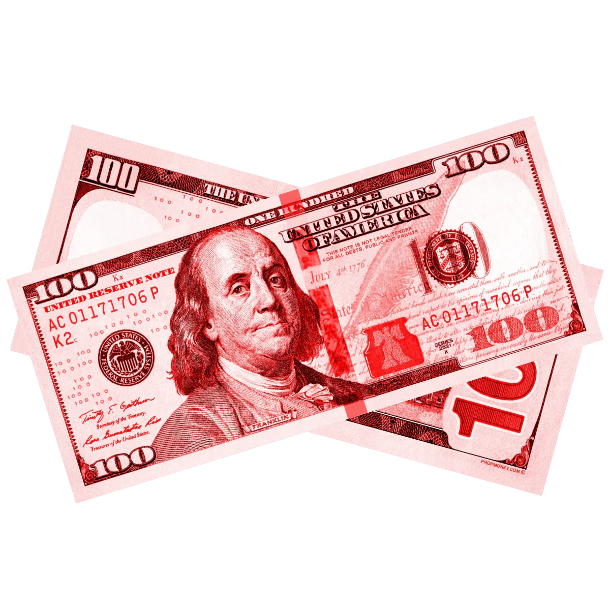 100x $100 New Series Red Bills