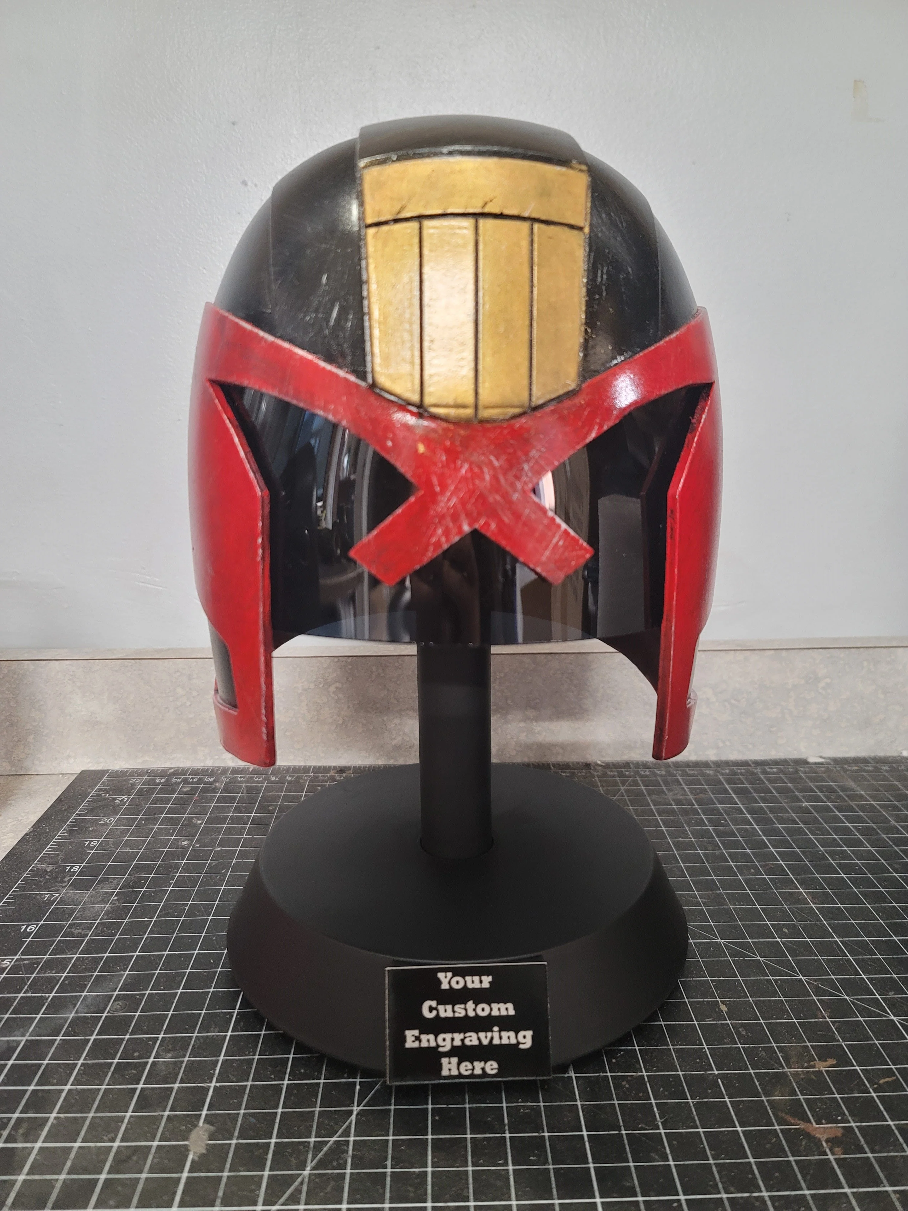 Custom Engraved Helmet Display Stand - Image 2