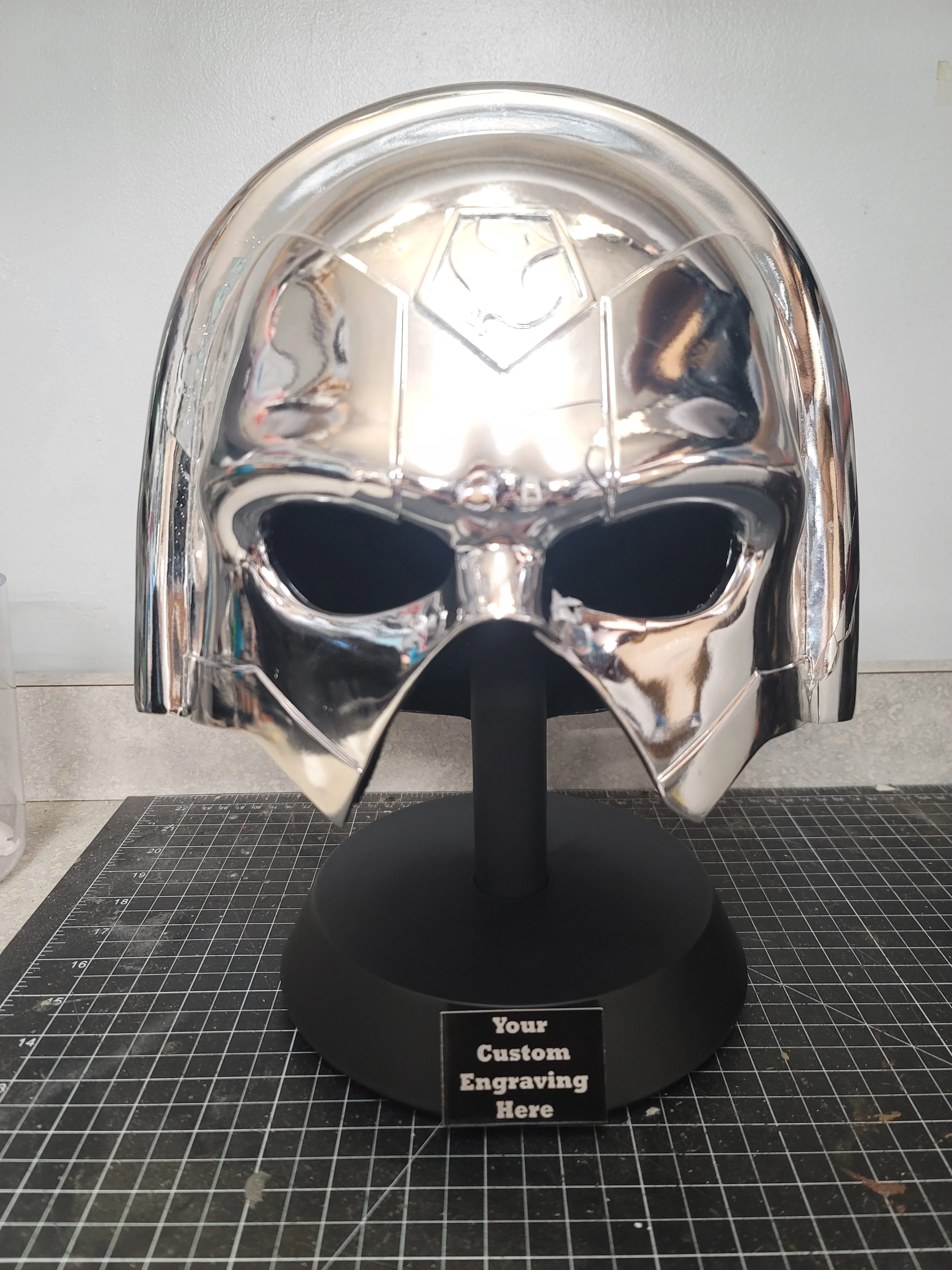 Custom Engraved Helmet Display Stand - Image 3