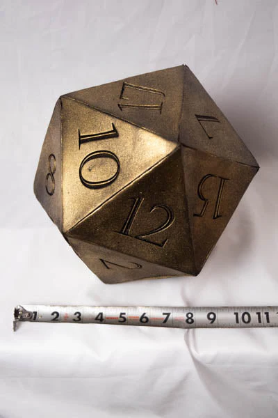 Giant D20 Die 10" Tall Display Prop - Image 6