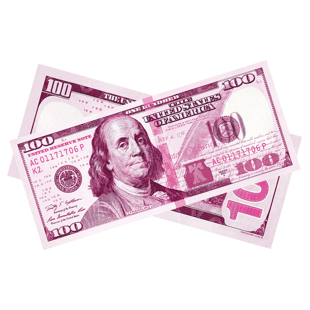 100x $100 New Series Pink Bills