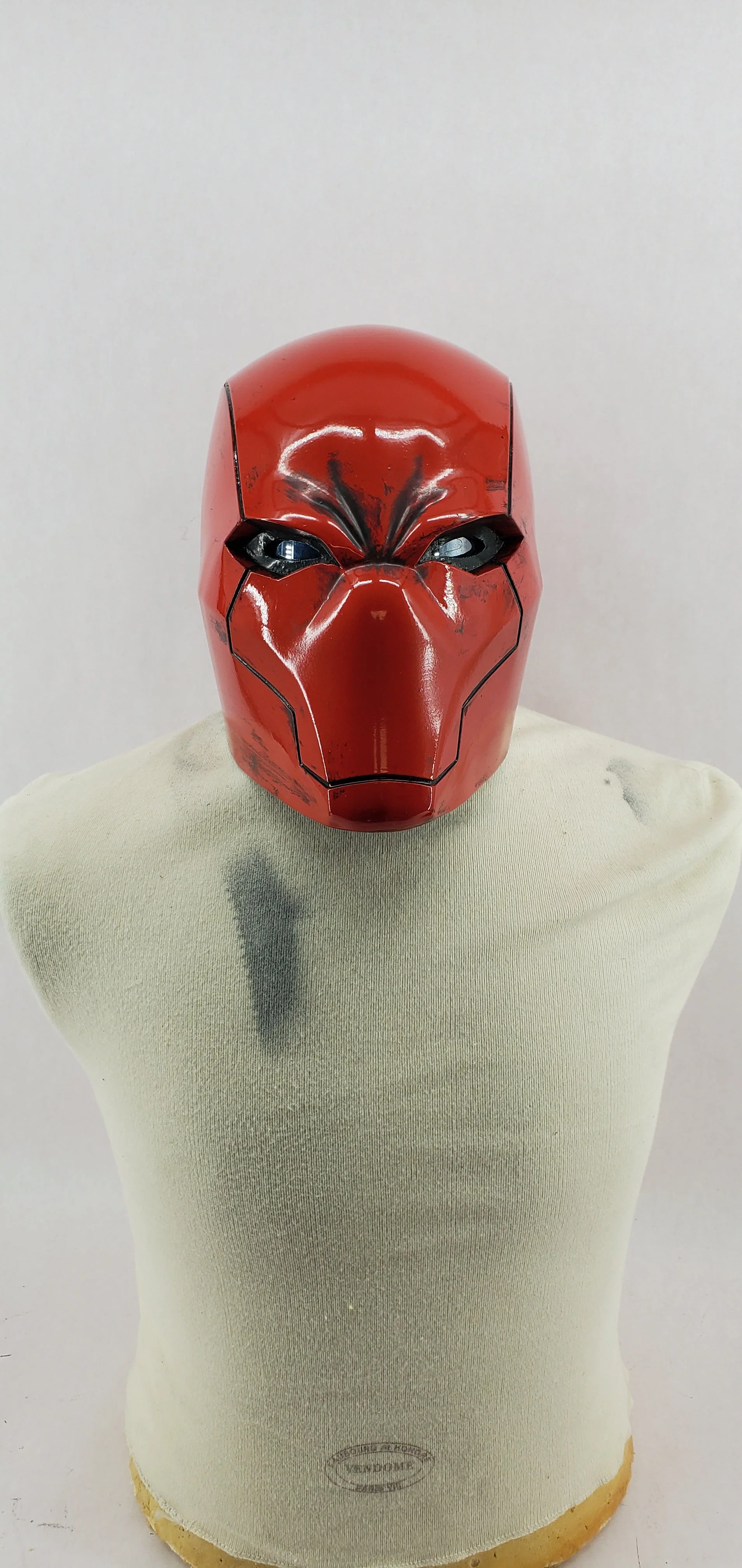Red Vigilante Helmet - Wearable Costume Cowl Mask Helm - Image 7