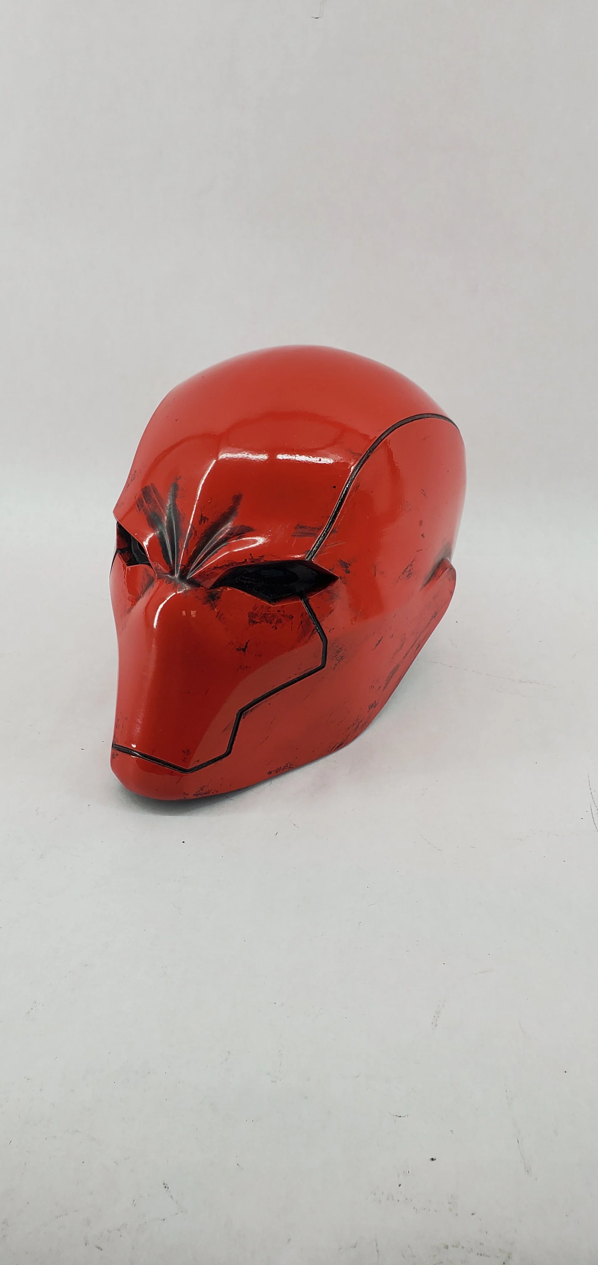 Red Vigilante Helmet - Wearable Costume Cowl Mask Helm - Image 9