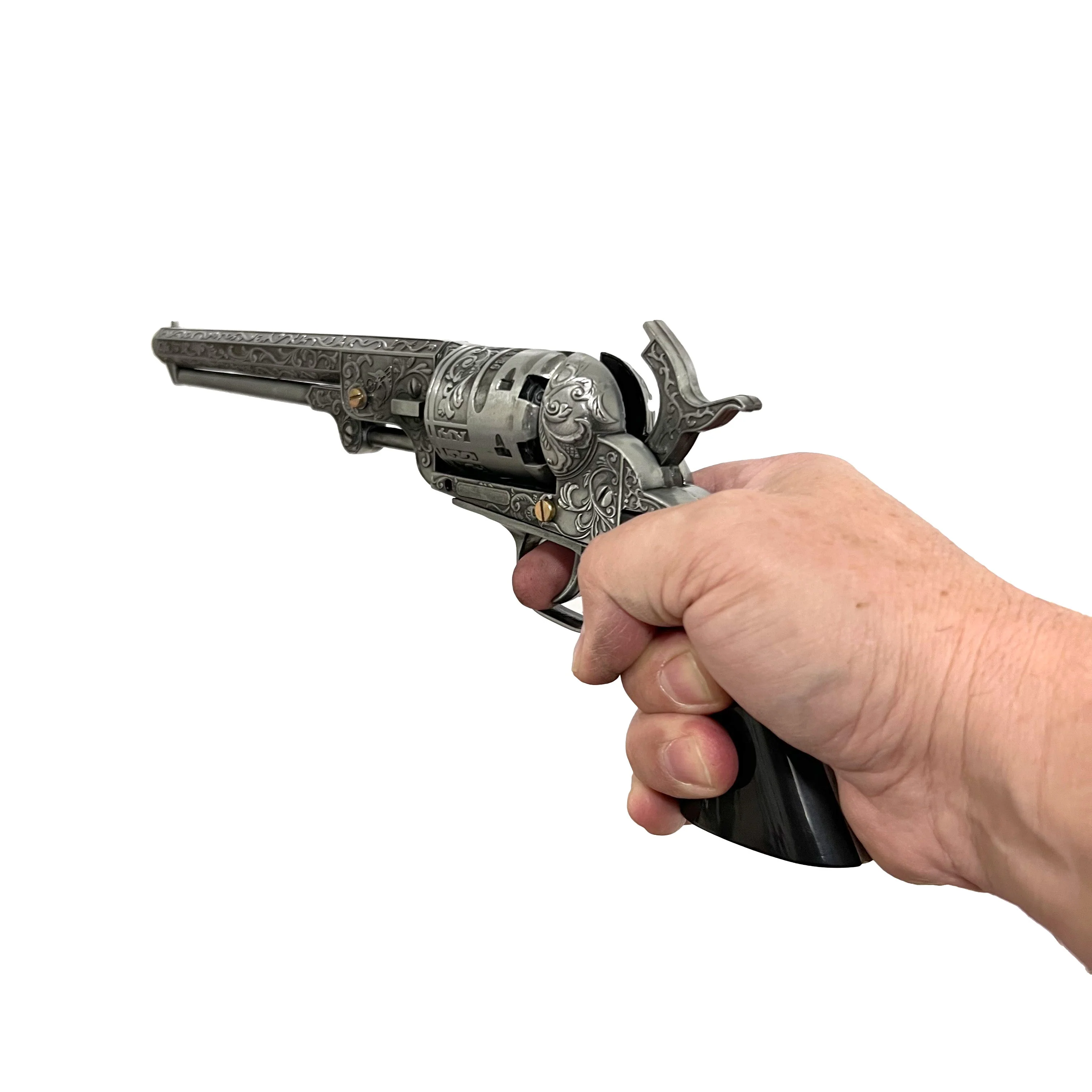Western Cowboy Revolver Pistol Non-Firing Replica Gun with Stand - Image 5